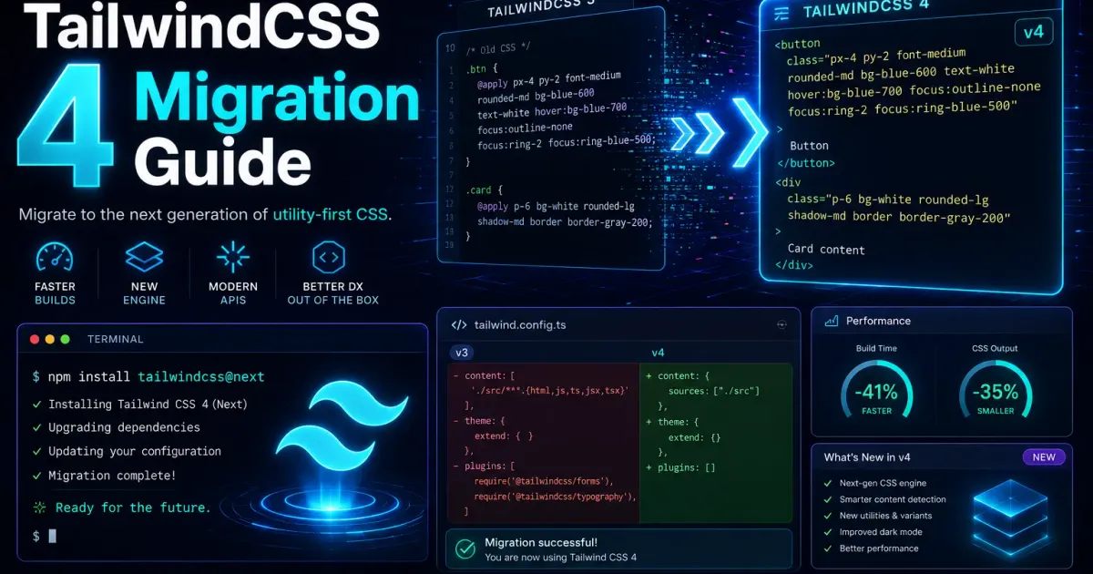 TailwindCSS 4 Migration Guide